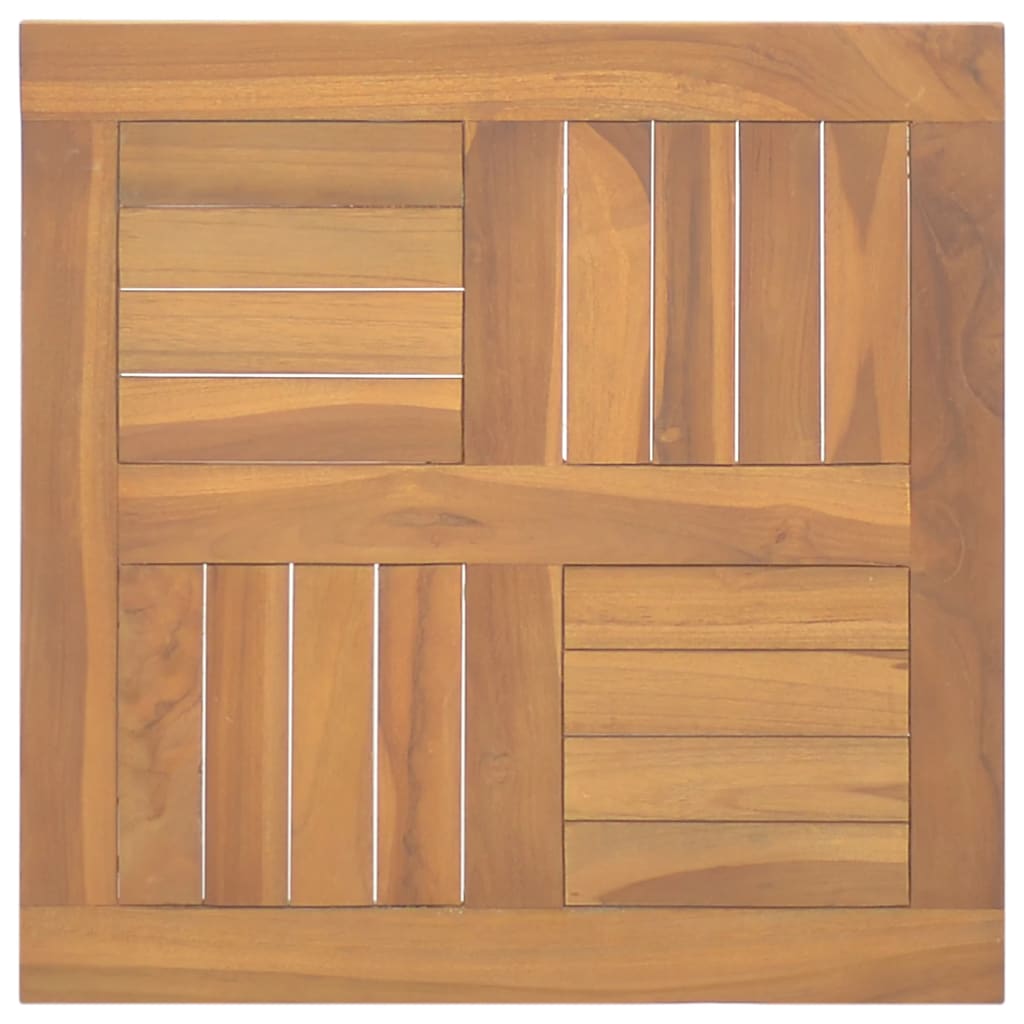 Table Top Teak Solid Teak Wood 19.7 x 19.7 in Durable Table Top