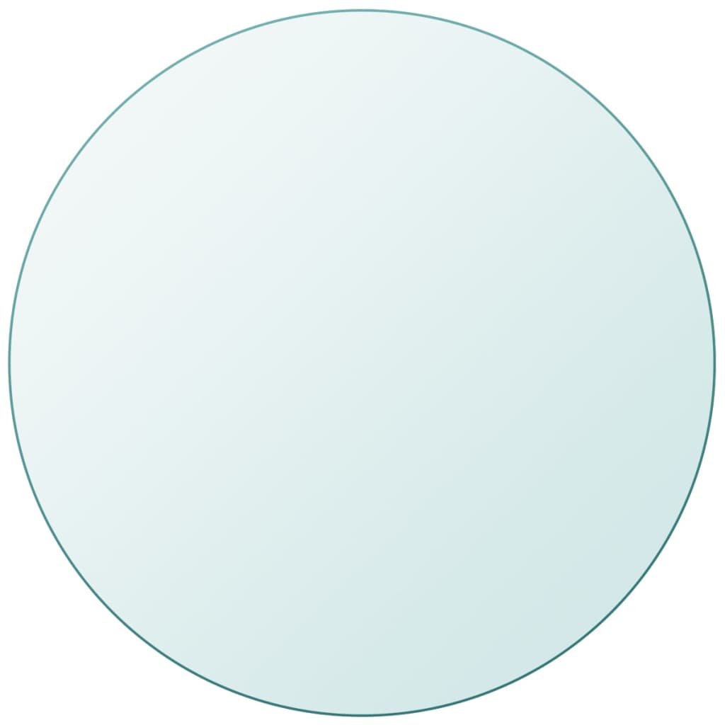 Table Top Transparent Tempered Glass 27.6 in Table Top Round