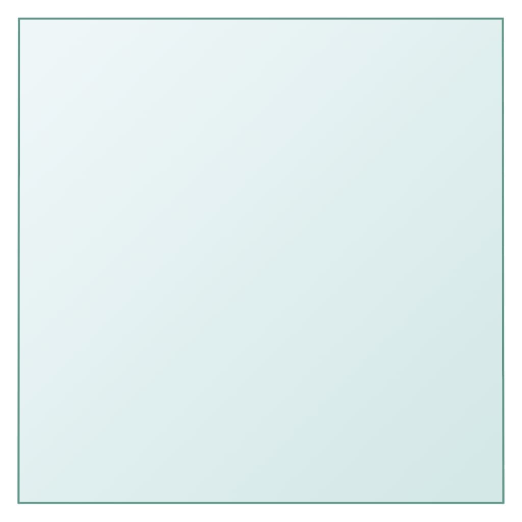 Table Top Transparent Tempered Glass Durable Table Top Square