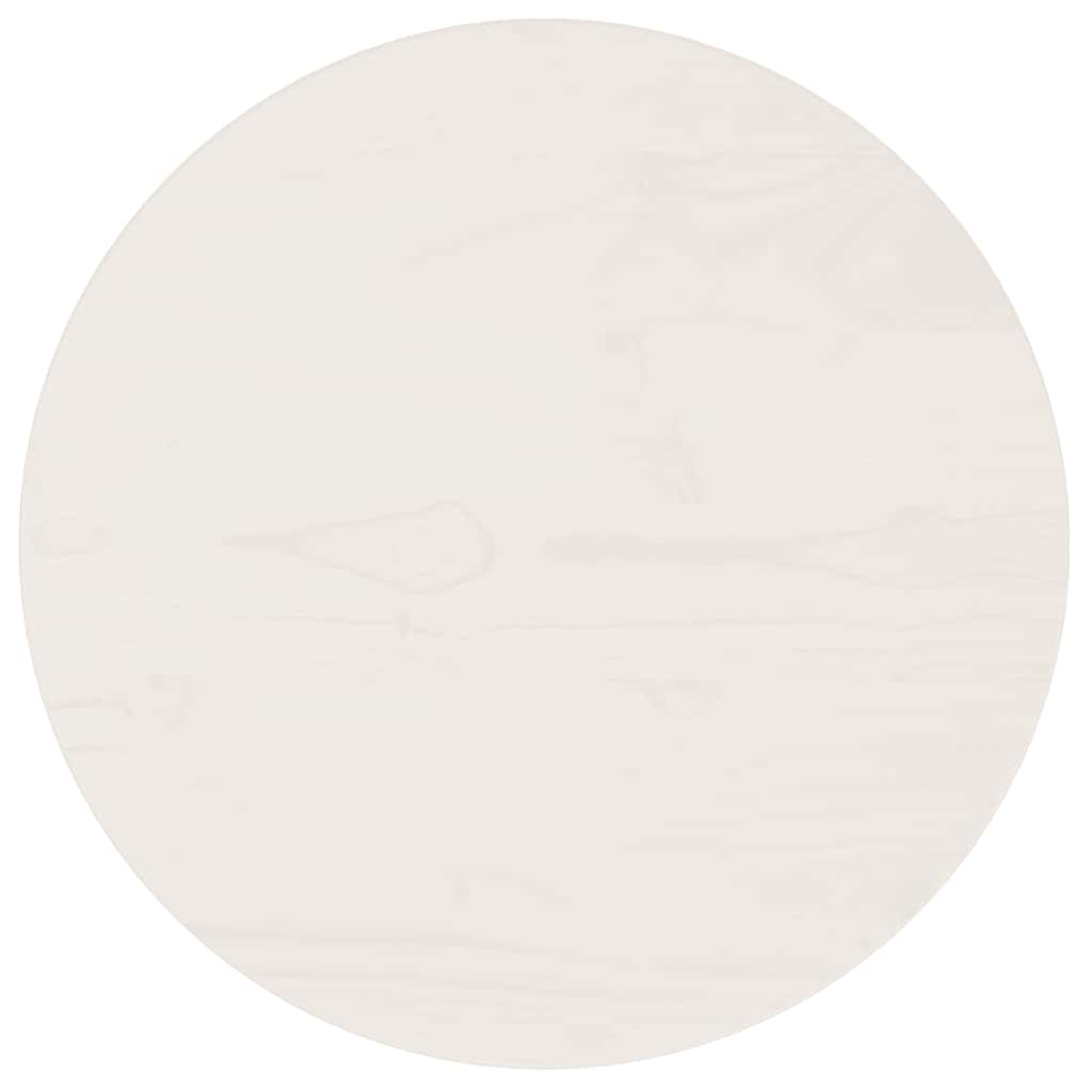 Table Top White Solid Pine Wood 15.7 in diameter Table Top