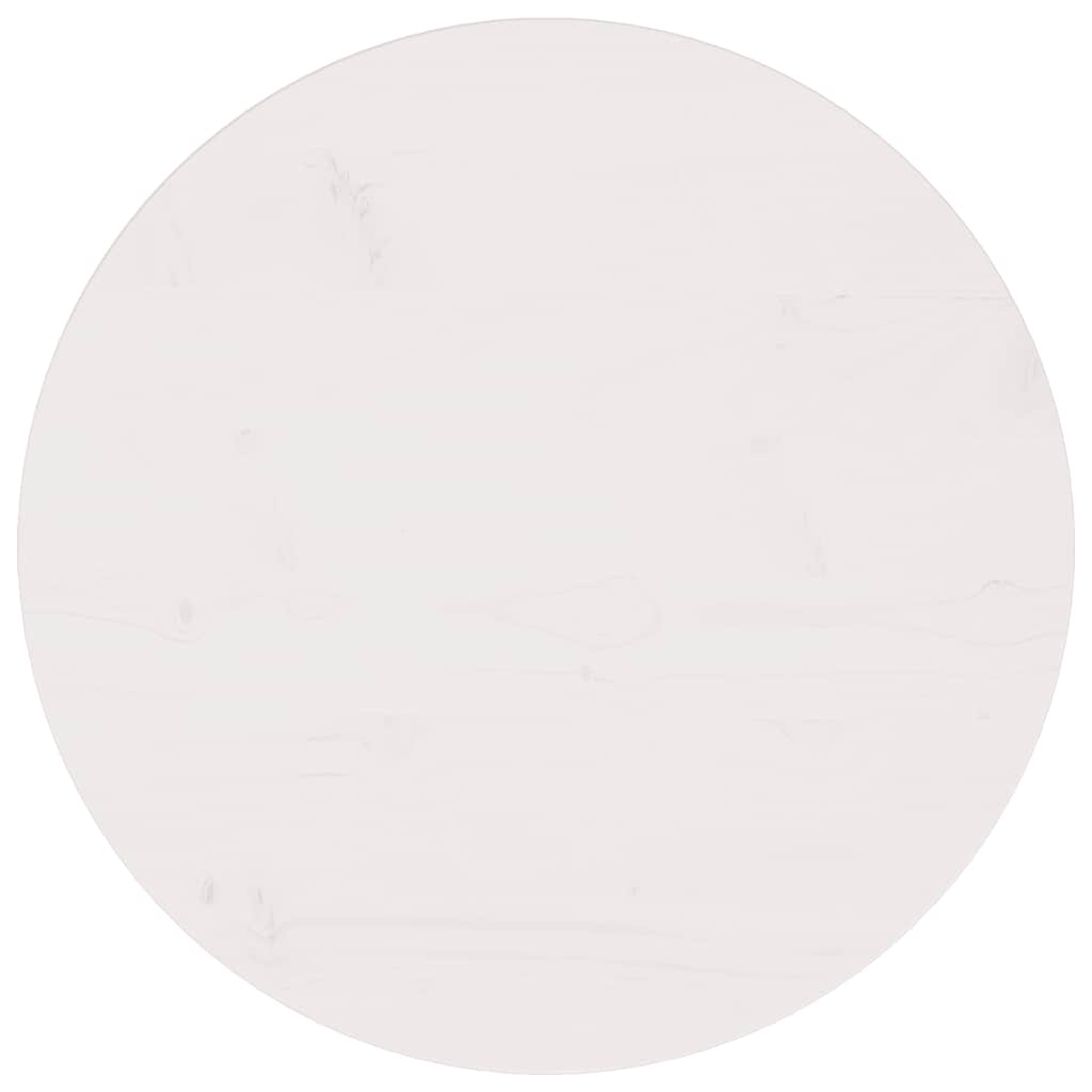 Table Top White Solid Pinewood 23.6 in Diameter Durable