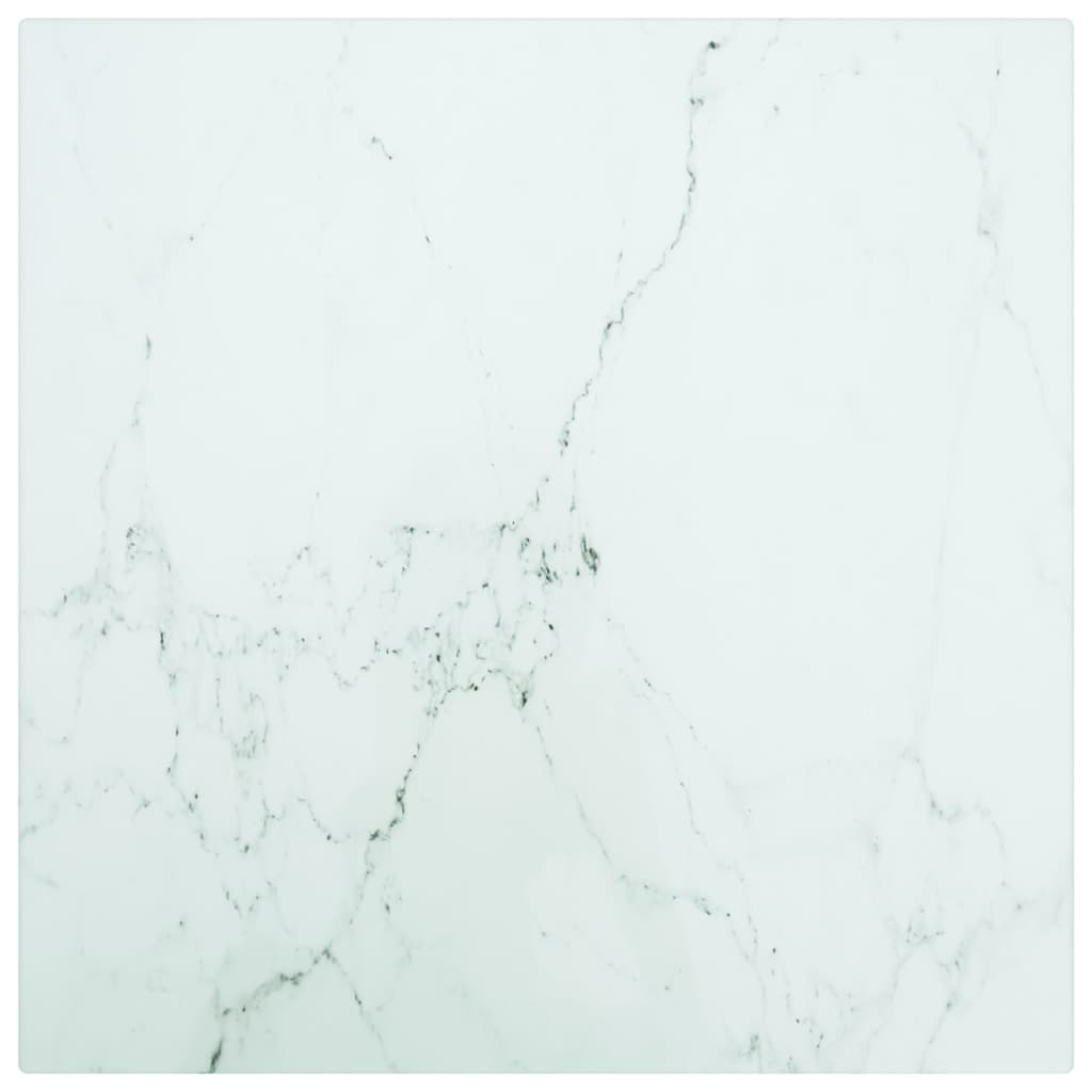 Table Top White Tempered Glass Small Decorative Inlays