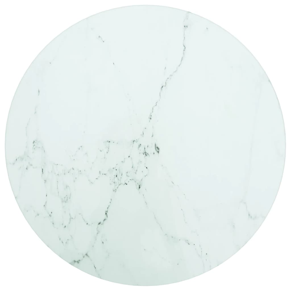 Table Top White Tempered Glass Small Durable Table Top Round