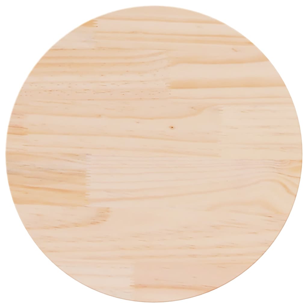 Tabletop Solid Pine Wood 脴27.6 in Durable Rustic Minimalist