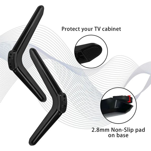 TCL TV stand legs compatible with 28D2700 and 32S321 models, includes screws for secure installation
