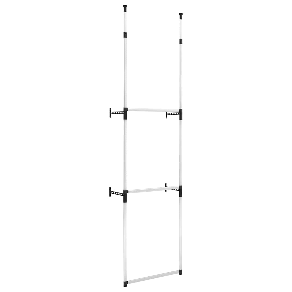 Telescopic Wardrobe System Silver and black Aluminum, plastic