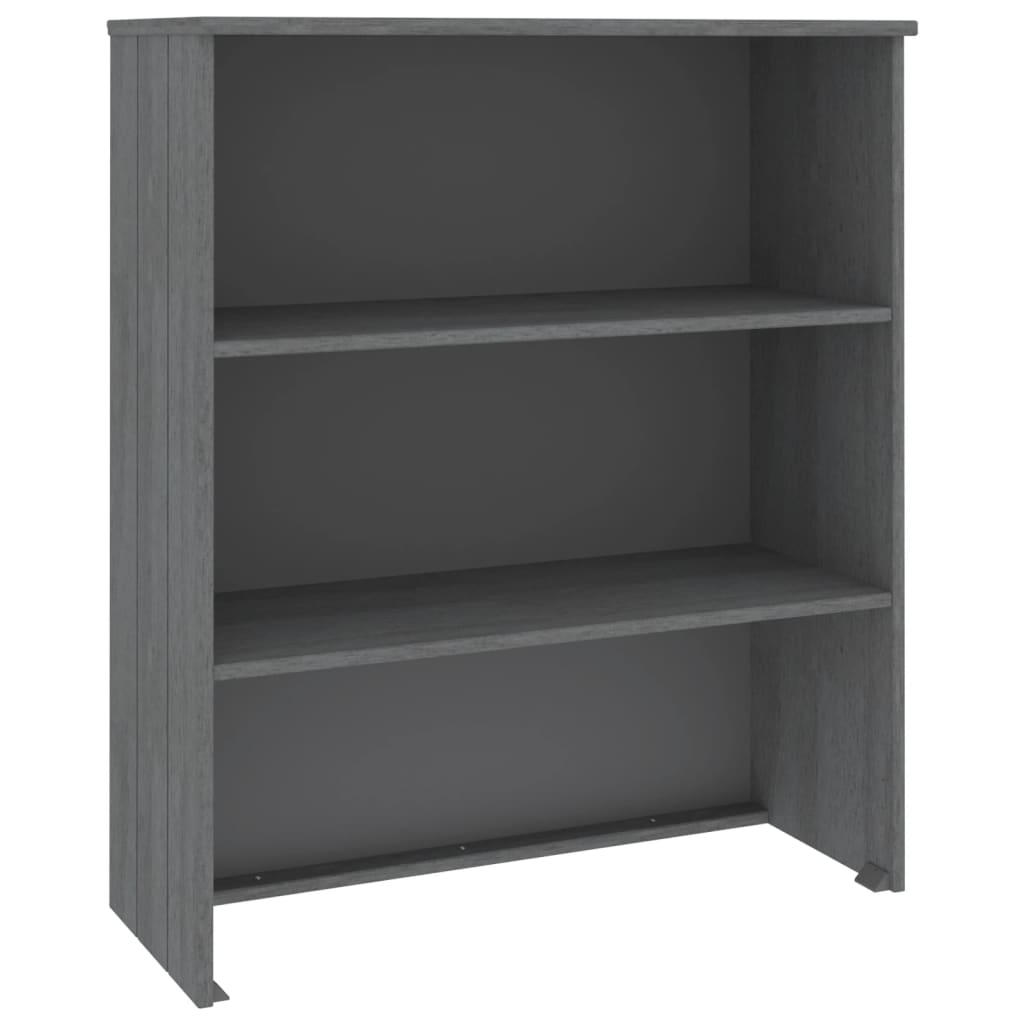 Top For Highboard Dark Grey Solid Pine Wood, MDF