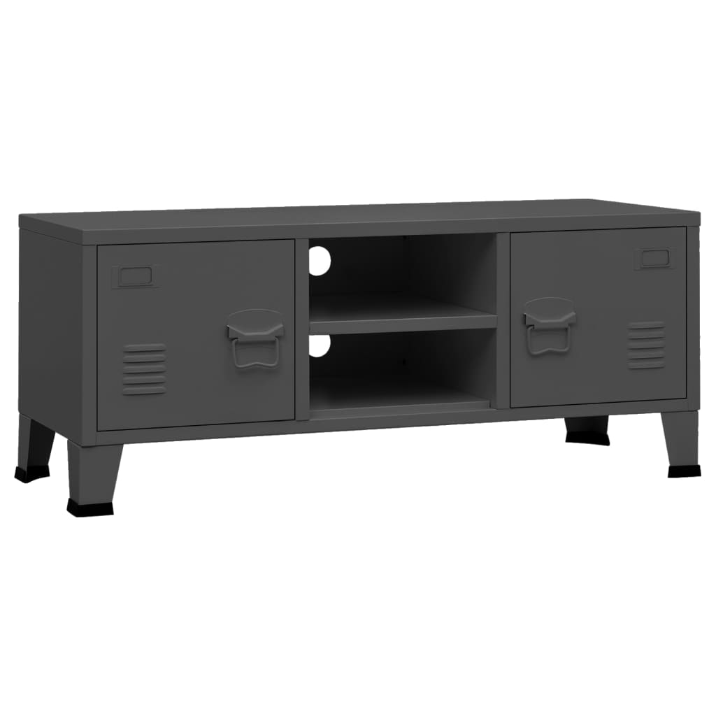 TV Cabinet Anthracite Metal 41.3x13.8x16.5 in TV Cabinet