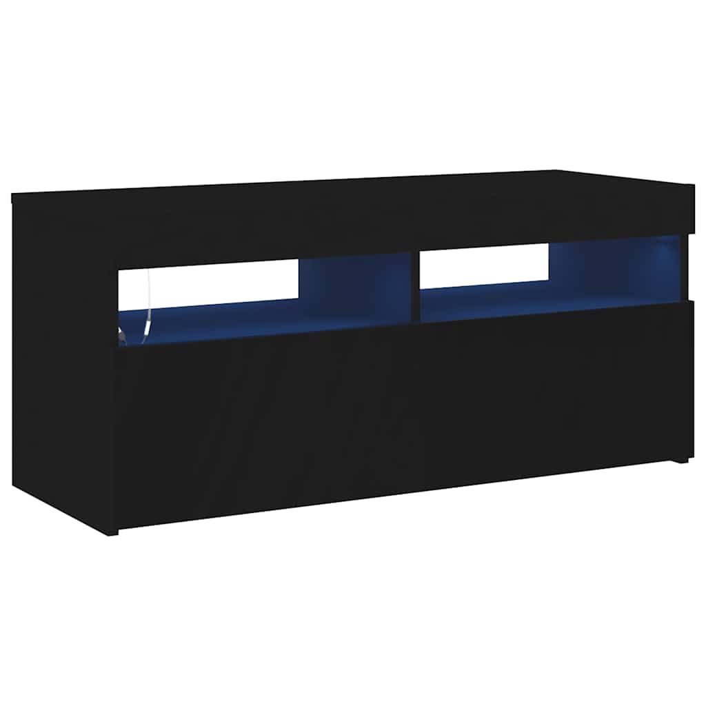 TV Cabinet Black Engineered wood Medium Modern TV Cabinet