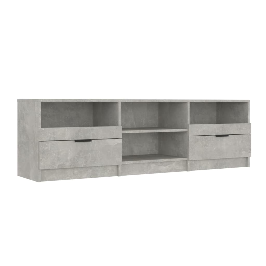 TV Cabinet Concrete Grey Engineered Wood Medium TV Stand