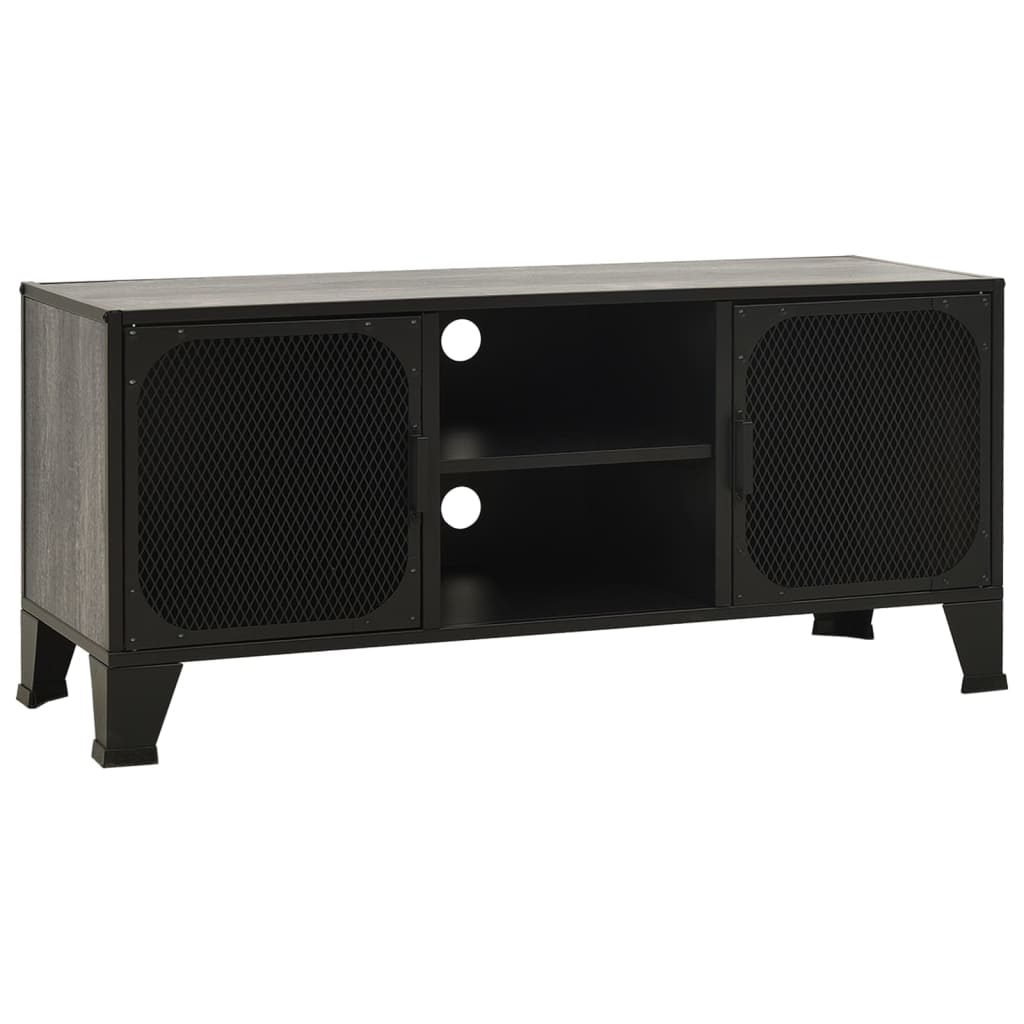 TV Cabinet Grey MDF 41.3 in TV Cabinet Rectangular Industrial