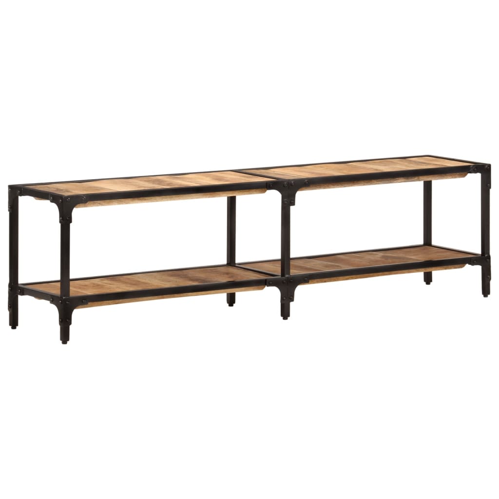 TV Cabinet Natural wood Solid mango wood, Powder-coated iron Medium