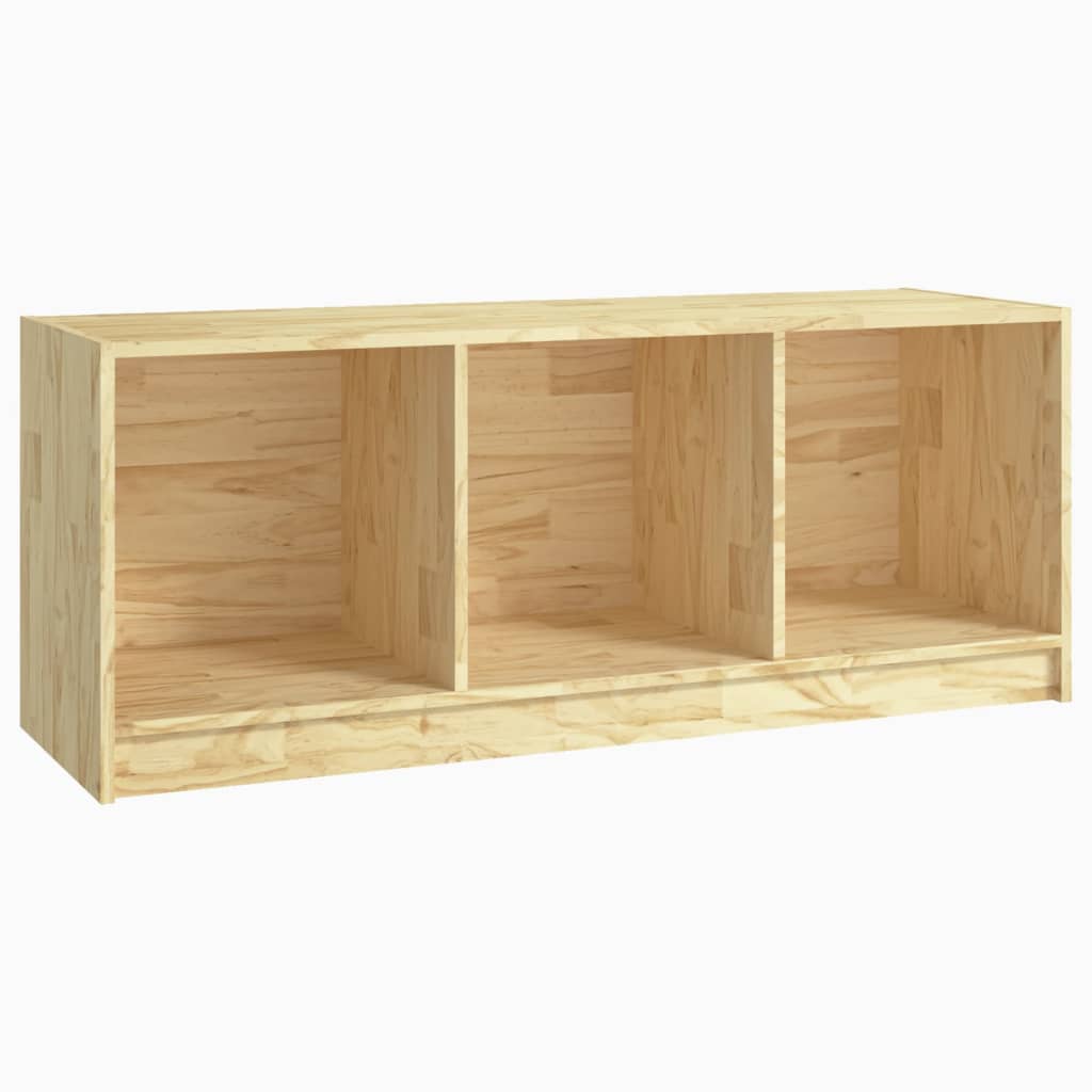 TV Cabinet Natural Wood Solid Pinewood Medium TV Cabinet