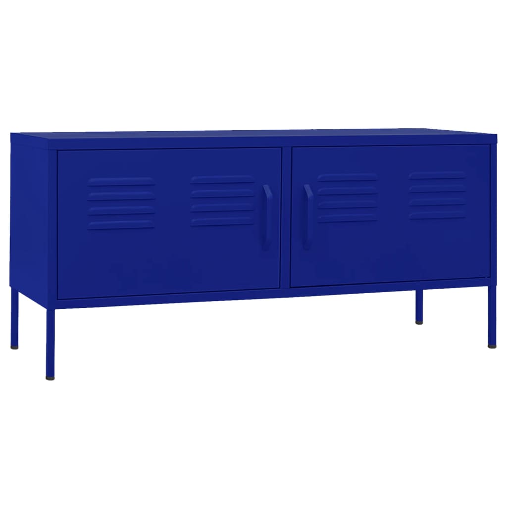 TV Cabinet Navy Blue Steel 41.3 x 13.8 x 19.7 in TV Cabinet