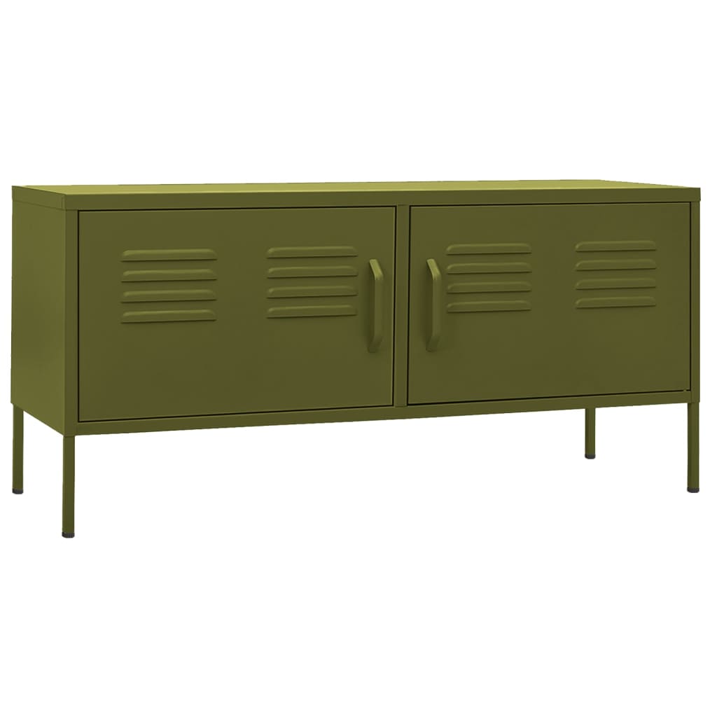 TV Cabinet Olive Green Steel 41.3 in x 13.8 in x 19.7 in