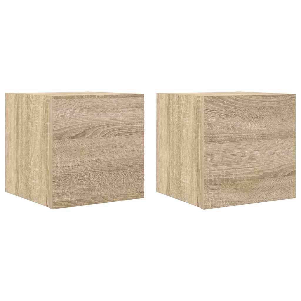 TV Cabinet Set of 2 Sonoma Oak Engineered wood Standard
