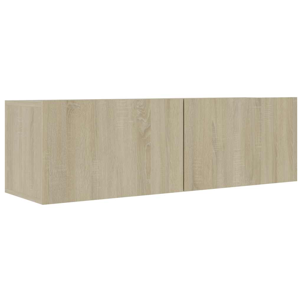 TV Cabinet Sonoma Oak Engineered Wood Medium Drop-Down