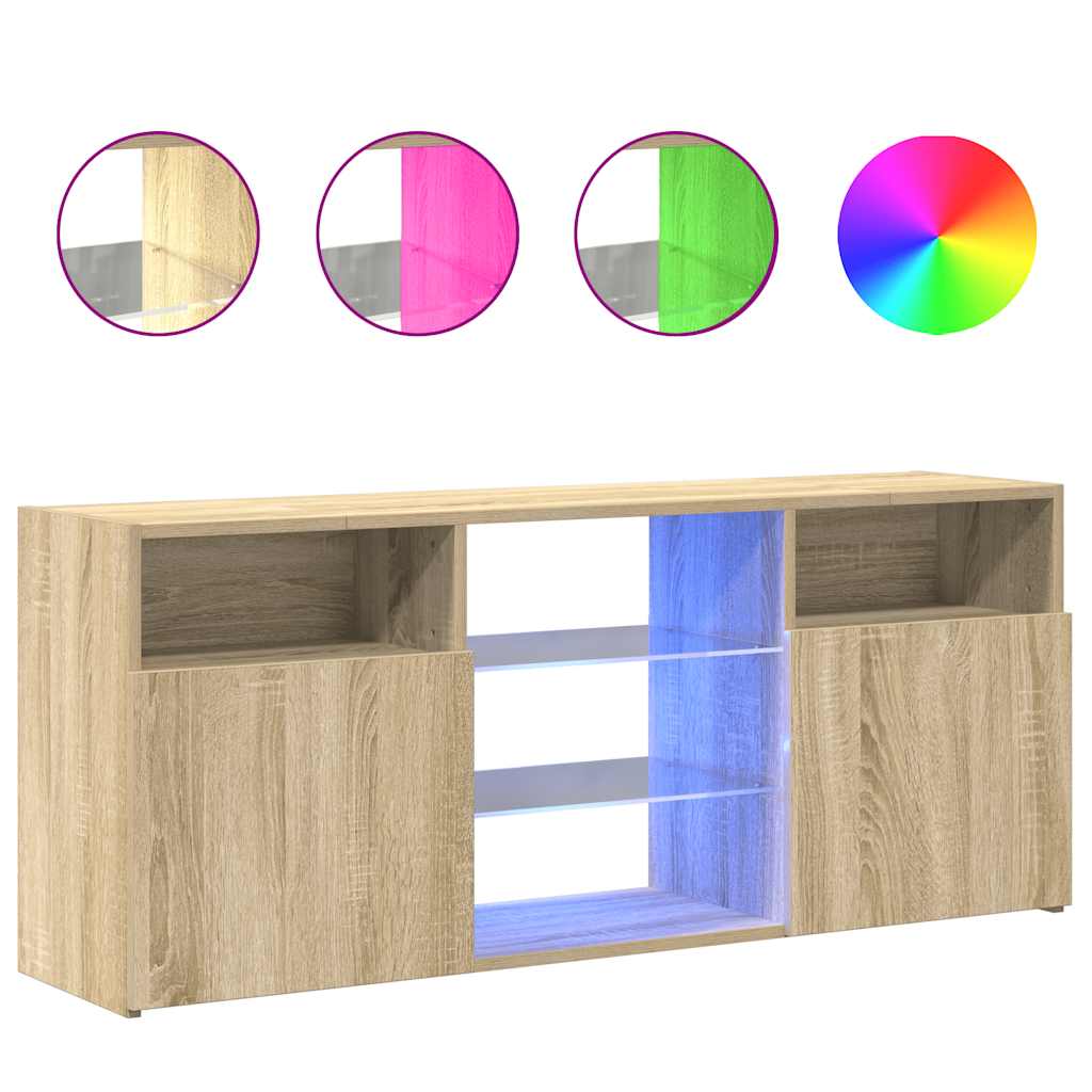 TV Cabinet Sonoma Oak Engineered wood, tempered glass Medium