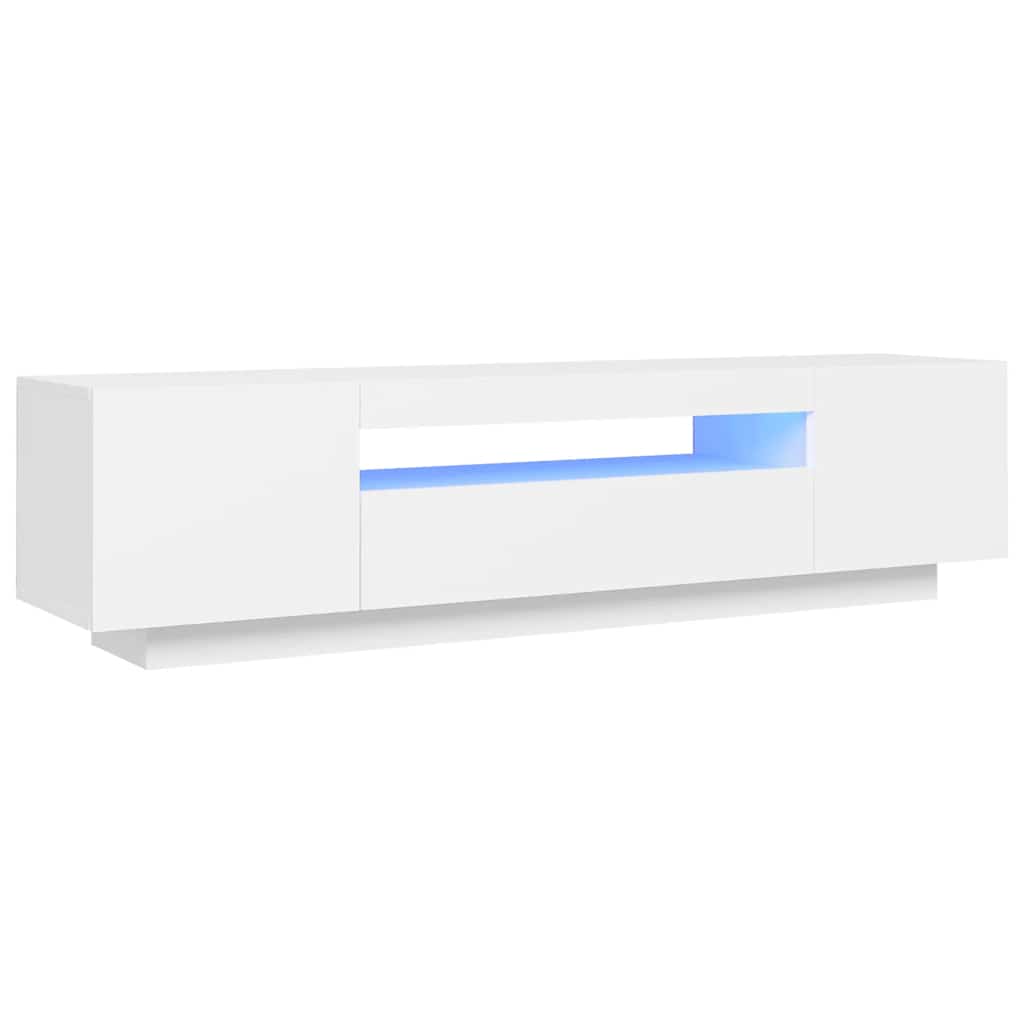 TV Cabinet White Engineered wood 63 in x 13.8 in x 15.7 in