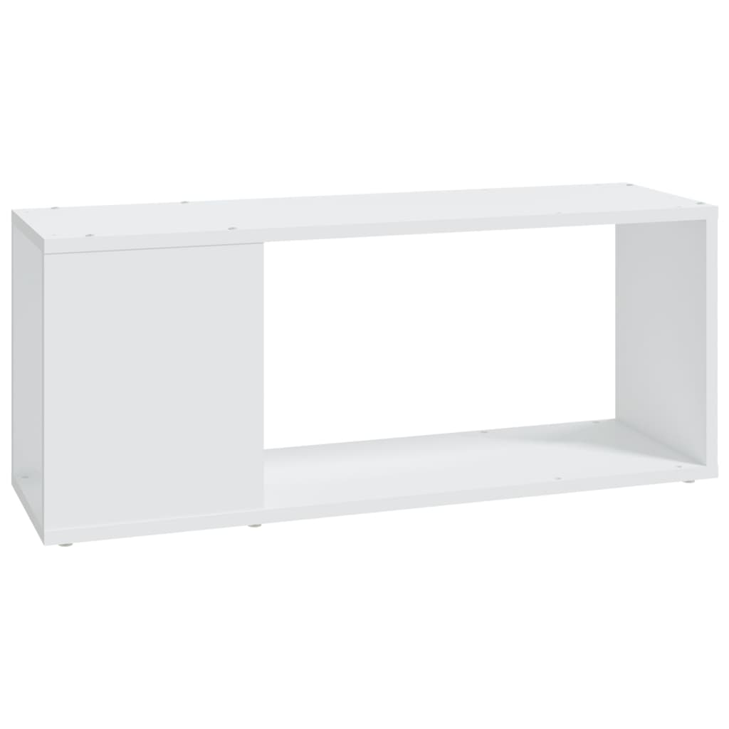 TV Cabinet White Engineered Wood Medium TV Cabinet Rectangular