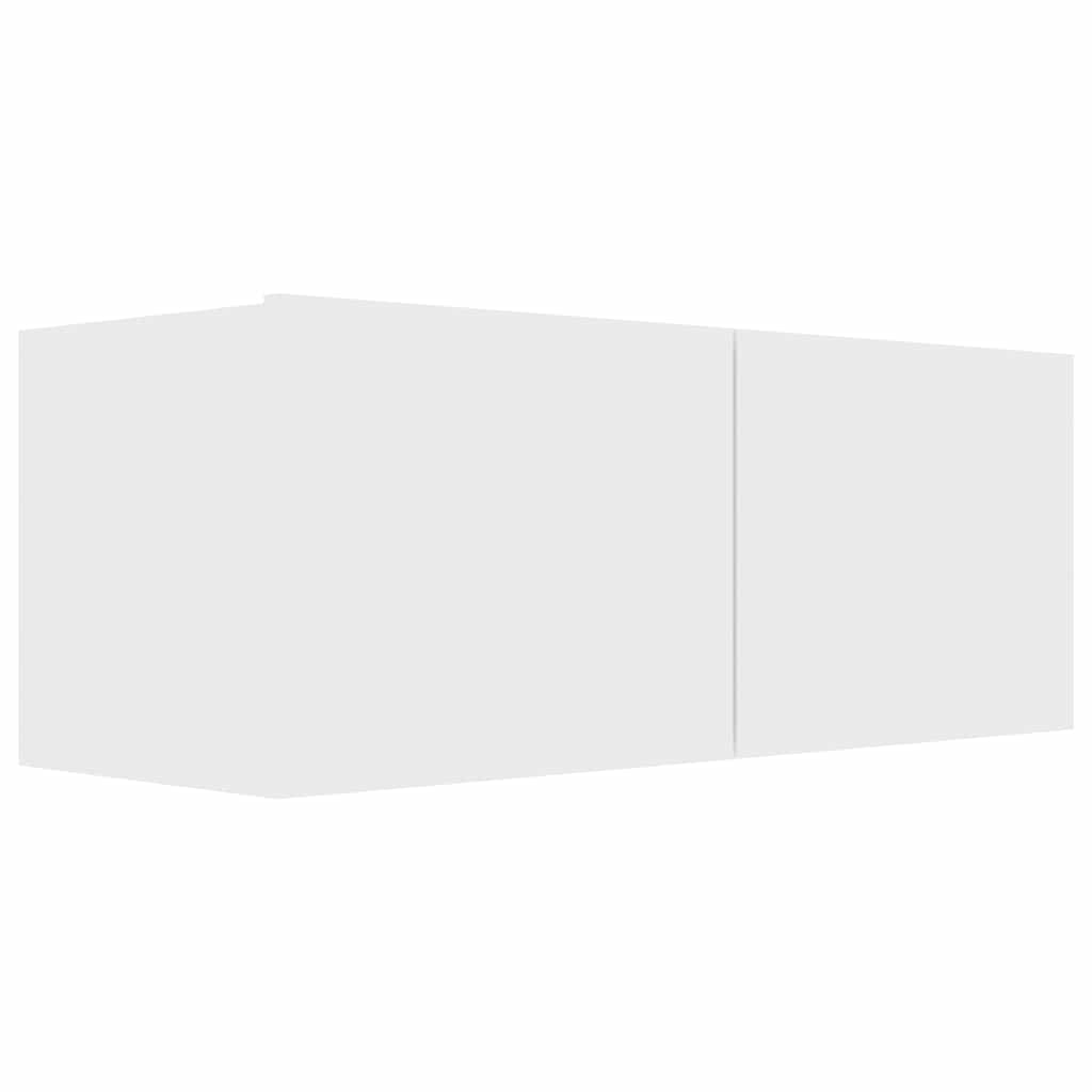 TV Cabinet White Engineered wood Small Drop-Down TV Cabinet