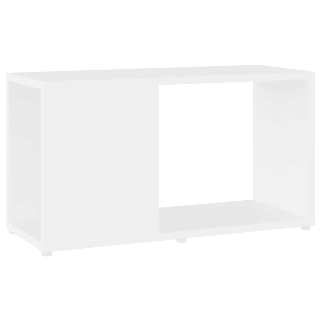 TV Cabinet White Engineered wood Small TV Cabinet Rectangular