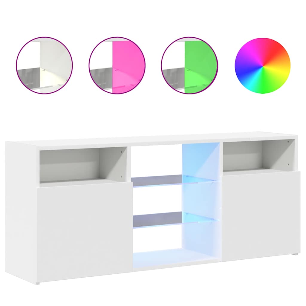 TV Cabinet White Engineered wood, tempered glass Medium