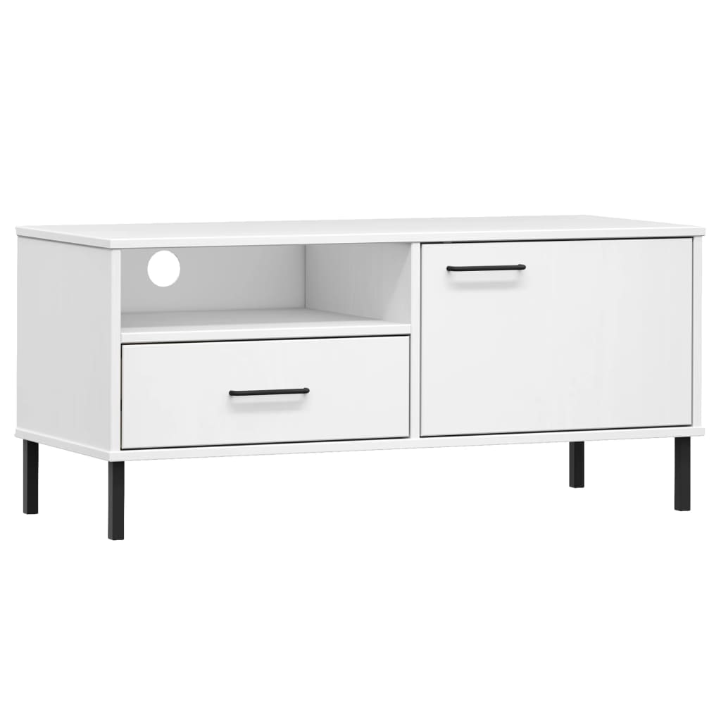 TV Cabinet White Solid pine wood, metal Standard TV Cabinet