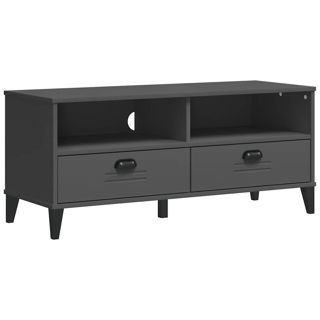 TV Stand Anthracite Grey Engineered Wood Medium TV Stand