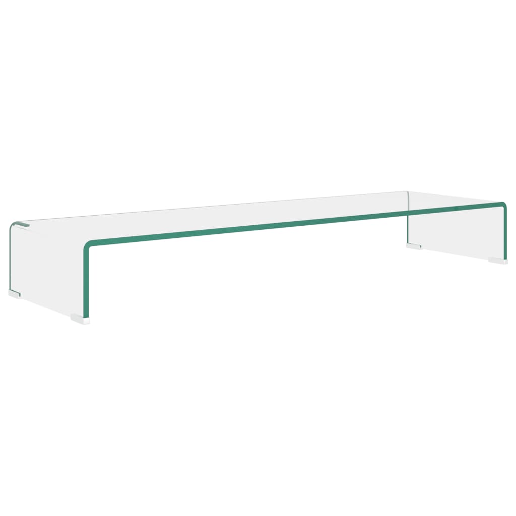 TV Stand Clear Tough Tempered Glass, Plastic Medium Sleek