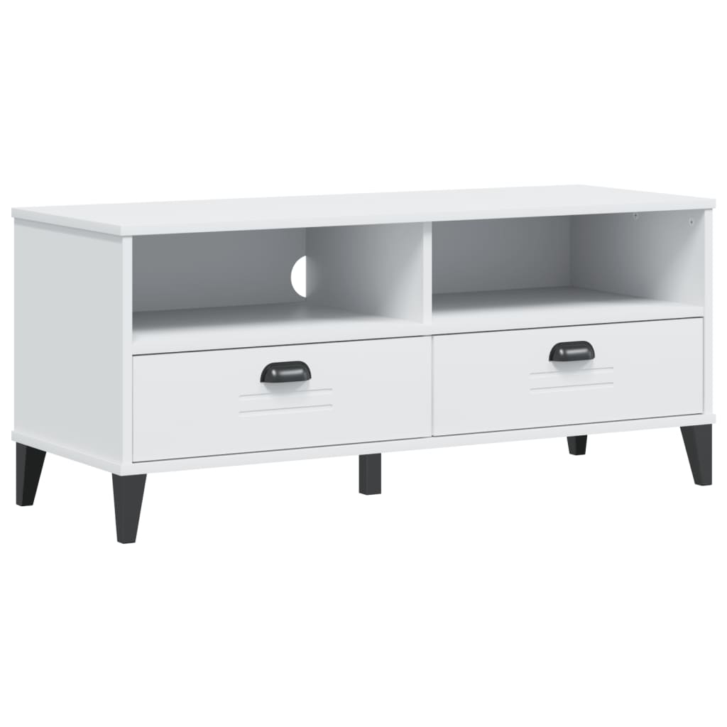 TV Stand White Engineered Wood Medium TV Stand Rectangular