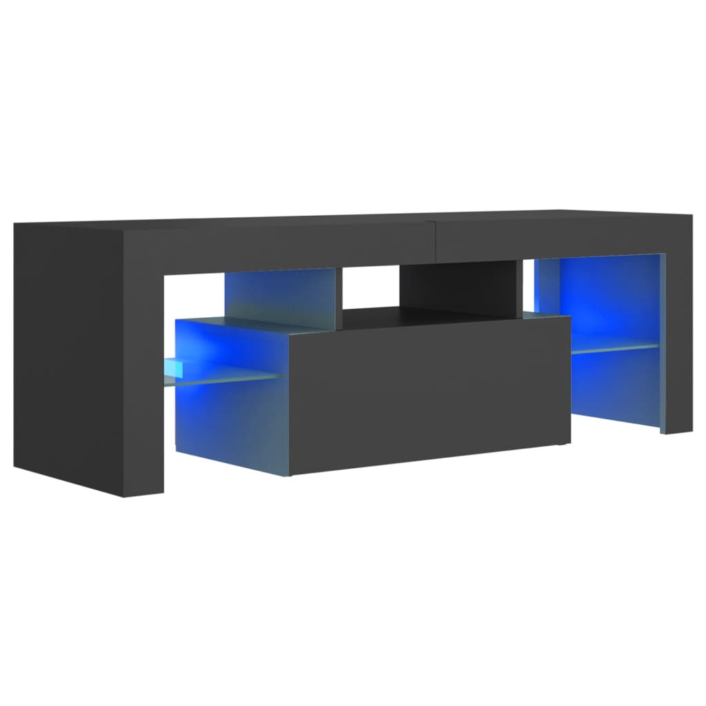 TV Stand with LED Lights Gray 47.2"x13.8"x15.7"