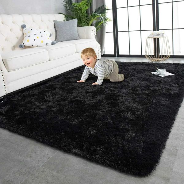 TWINIS Super Soft Shaggy/Fluffy 8x10 ft modern plush carpet for living rooms, bedrooms, and kids' daycare spaces