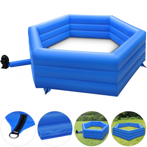 VEVOR 15 ft inflatable Gaga Ball Pit with electric pump, sets up in under 3 minutes for indoor and outdoor family and school activities