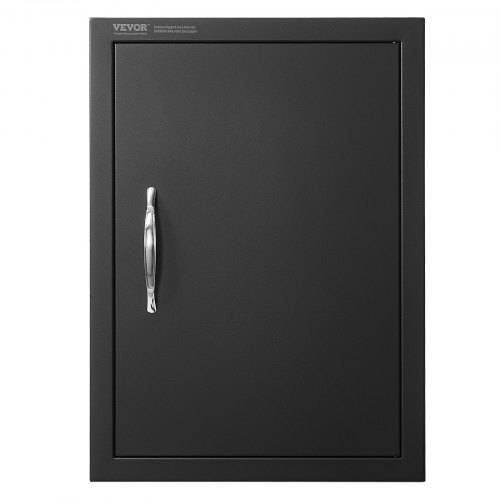 VEVOR 16x22 inch outdoor BBQ door, single cold plate flush-mount vertical wall door with handle for grill islands
