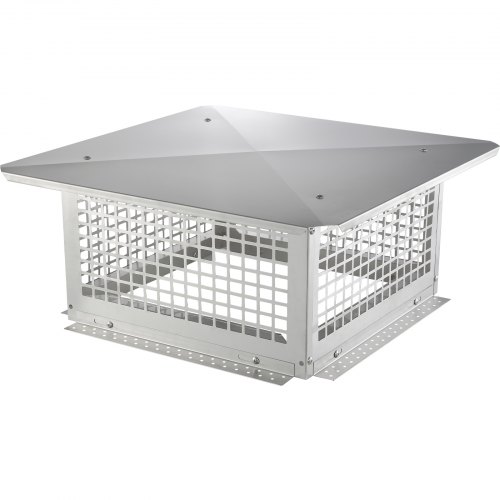 VEVOR 17x17 inch stainless steel chimney cap, sturdy fireplace cover with simple setup