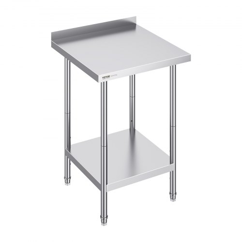 VEVOR 24x24x36 inch stainless steel commercial food prep table with height adjustment
