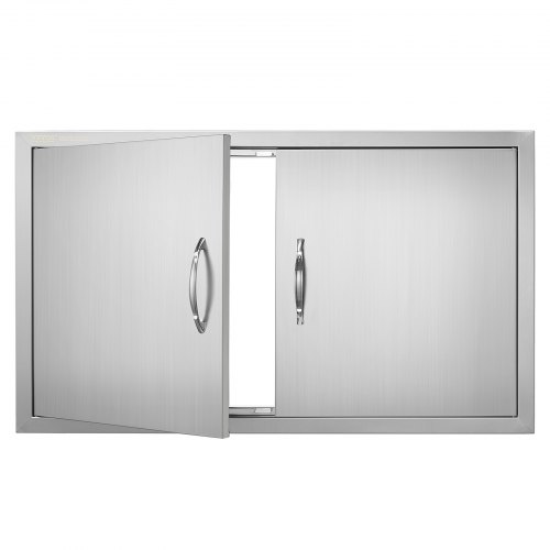 VEVOR 36W x 21H Inch Stainless Steel Double Outdoor Kitchen Door with Handles for BBQ Islands