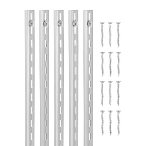 VEVOR 39-inch Shelf Pilaster Set, 10-Pack with 40 Screws for Heavy-Duty Wall Shelving Systems