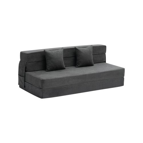 VEVOR 3-in-1 Foldable Sofa Bed with 2 Pillows, featuring 25D High-Density Memory Foam and Washable Cover, transforms into a Futon Sleeper Chair