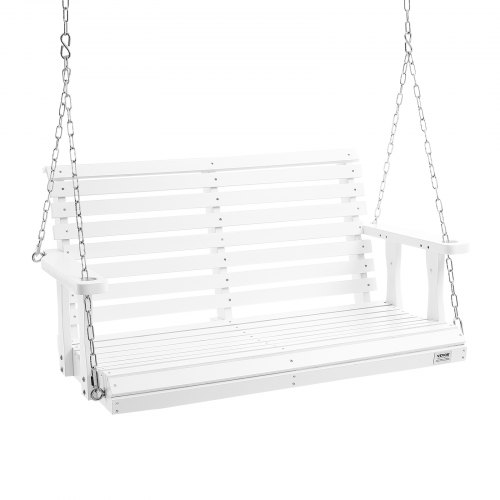 VEVOR 4 ft Wooden Porch Swing, Upgraded 880 lbs Capacity Heavy Duty Patio Bench for Garden and Courtyard