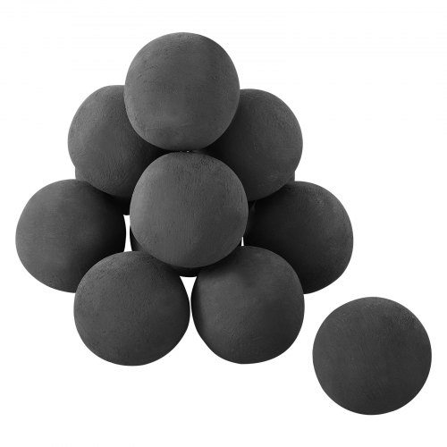 VEVOR 4-inch ceramic fire balls, 12 reusable lava rocks for indoor/outdoor gas fire pits