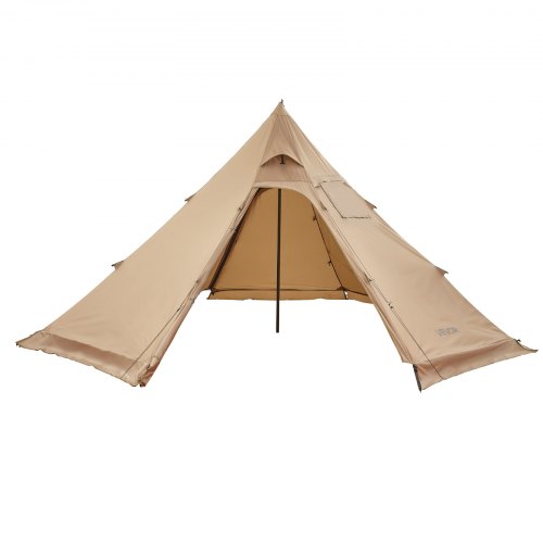 VEVOR 4-person hot tent, portable winter tipi with stove jack, waterproof canvas shelter for all-season hiking and camping