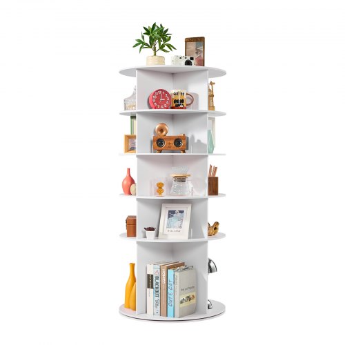 VEVOR 5-Tier Rotating Shoe Rack, 360° Spinning Shoe Organizer, Freestanding Revolving Carousel Display