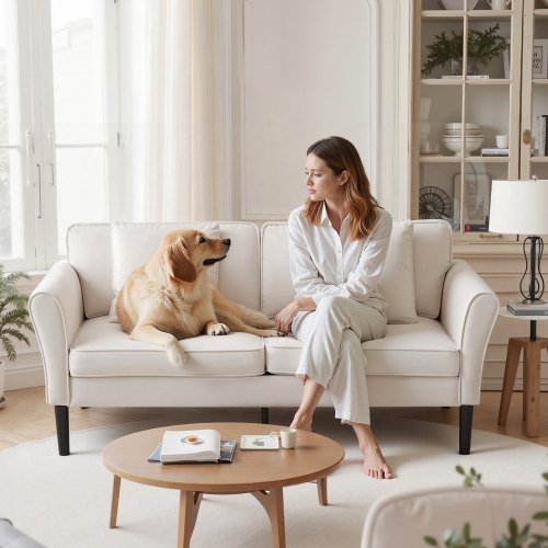 VEVOR 69-inch loveseat sofa for living rooms, featuring velvet fabric, sinuous springs, plush cushions, and a durable frame for comfort