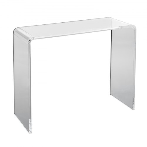 VEVOR acrylic console table, clear end table, transparent side table measuring 37.95x15x29.13 inches, suitable for foyer, living room, or dining room