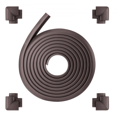 VEVOR Baby Edge Corner Protector, 18ft Safety Cushion with 8 Soft NBR Foam Pads, 3M Adhesive Table Bumpers for Childproofing
