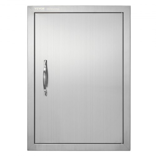 VEVOR BBQ Access Door, 17W x 24H Inch Single Outdoor Kitchen Door, Stainless Steel Flush Mount Door, Wall Vertical Door with Handle, for BBQ Island, G

Stainless steel flush-mount BBQ access door measuring 17x24 inches, designed for outdoor kitchen islands with vertical wall mounting and handle