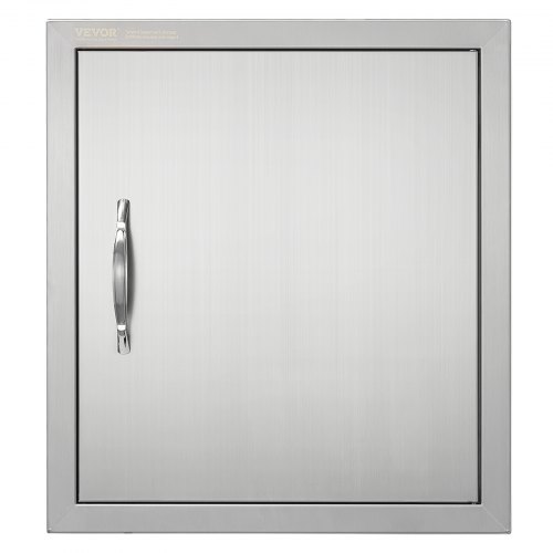 VEVOR BBQ access panel, 18x20 inch single outdoor kitchen door, stainless steel flush-mount vertical wall door with handle and hook