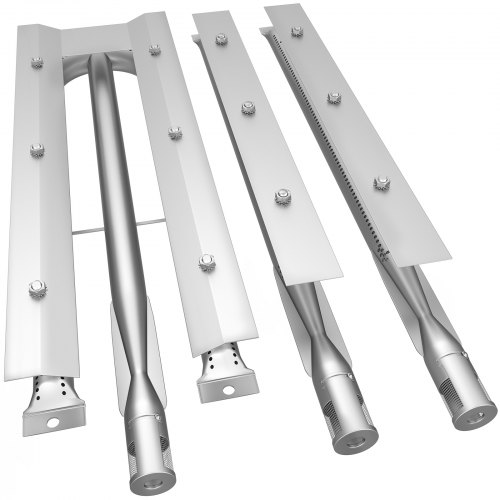 VEVOR BBQ burner replacement set, stainless steel grill burner kit with 3 burners and air flaps